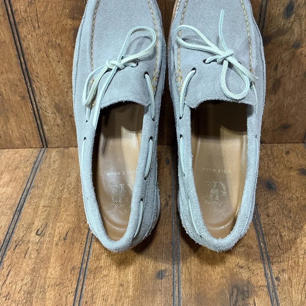 Cole Haan Pinch Rugged Beige Suede Boat Shoes Lace Up Comfort US 10 M C36405